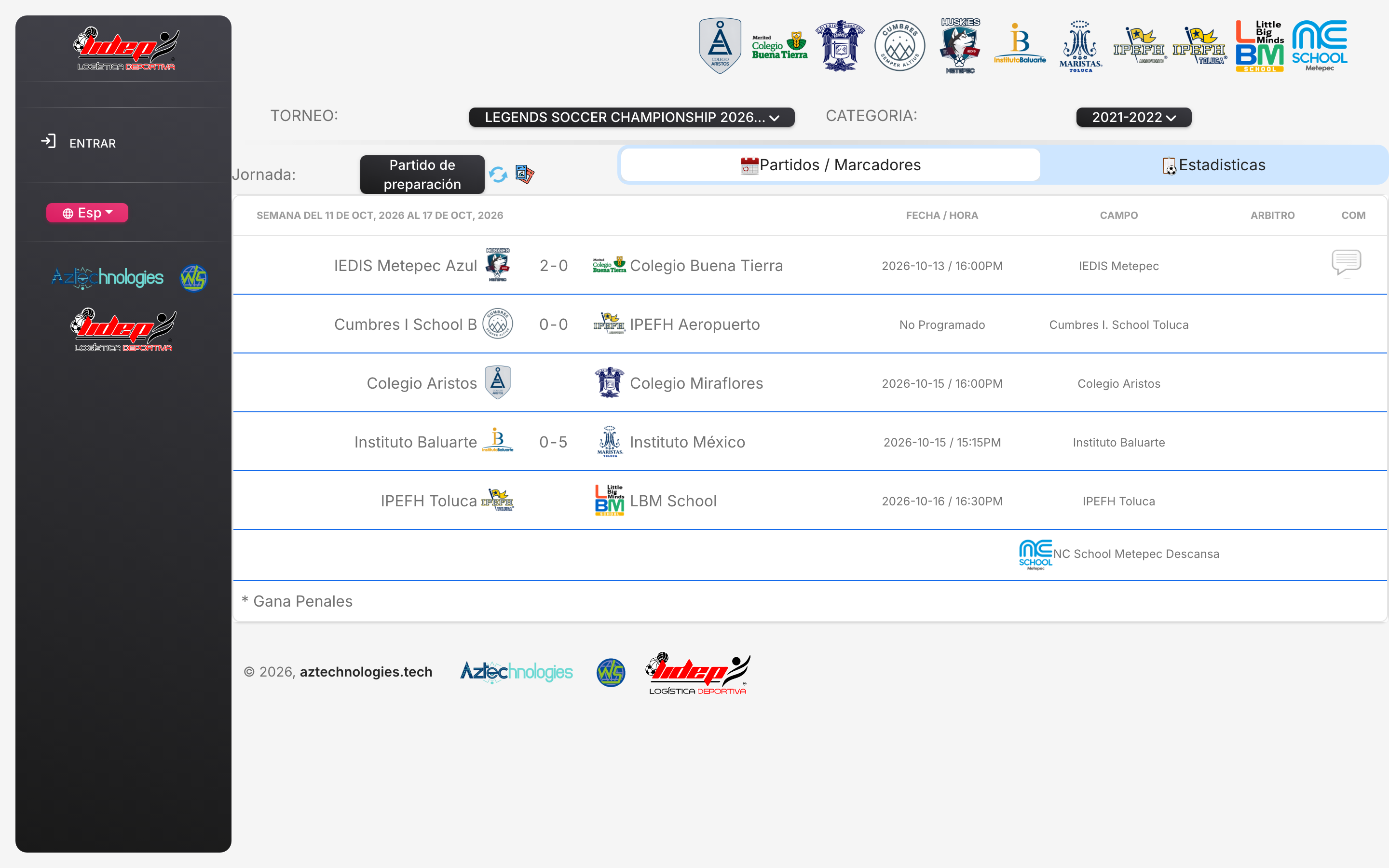 Public home — LIDEP soccer